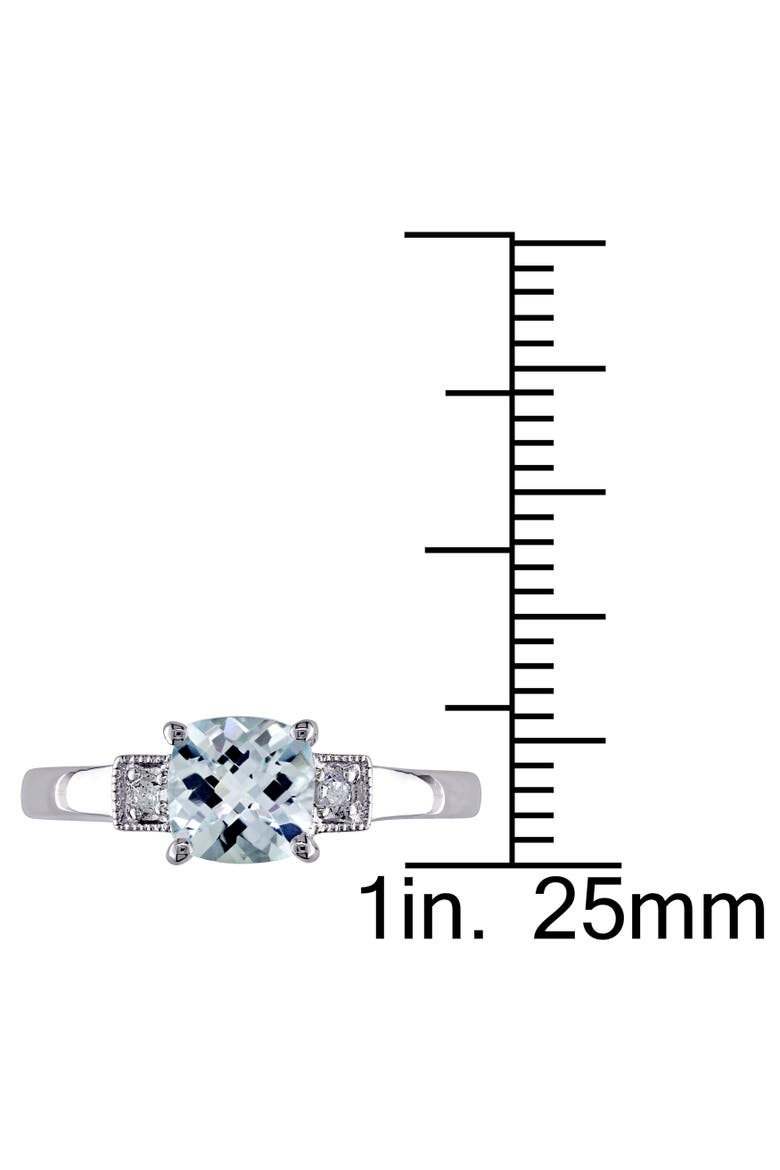 Aquamarine & Diamond Accent Ring, Alternate, color, Aquamarine