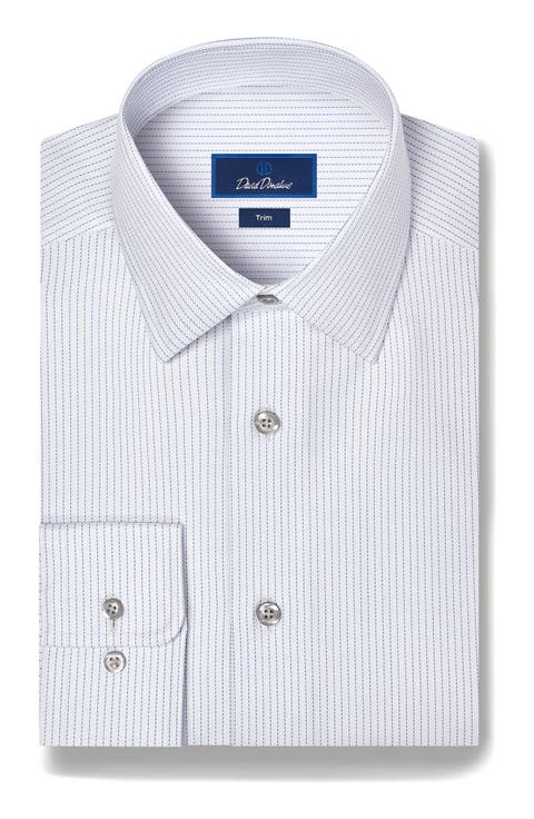 Trim Fit Striped Dress Shirt