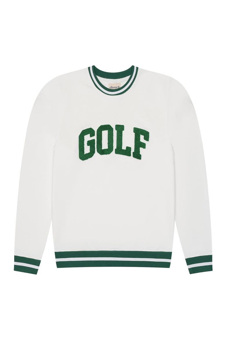 Elle Women's Sweatshirt - Collegiate Golf, Main, color, Ivory / Green