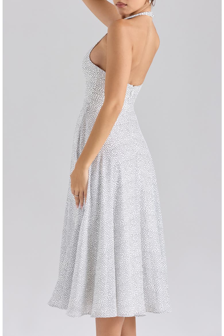 Solada Halter Midi Dress, Alternate, color, MICRO SPOT