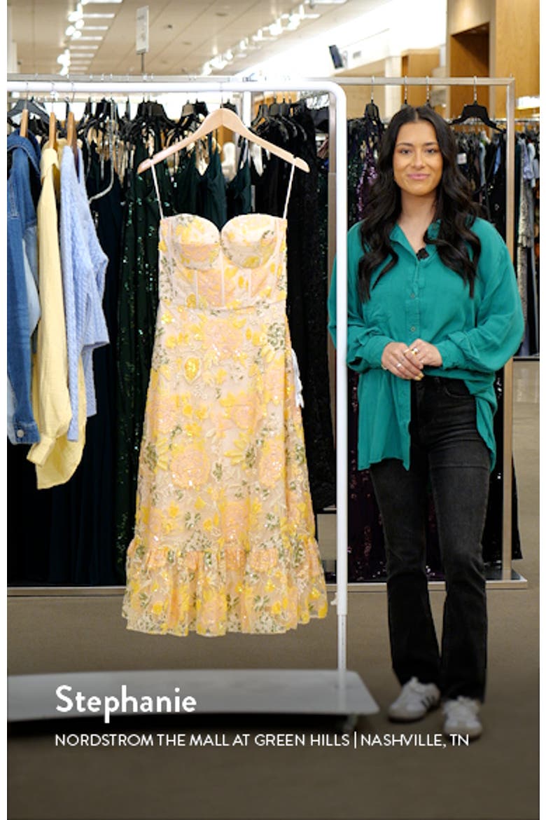 Carina Sequin Appliqué Midi Dress (Women) | Nordstrom