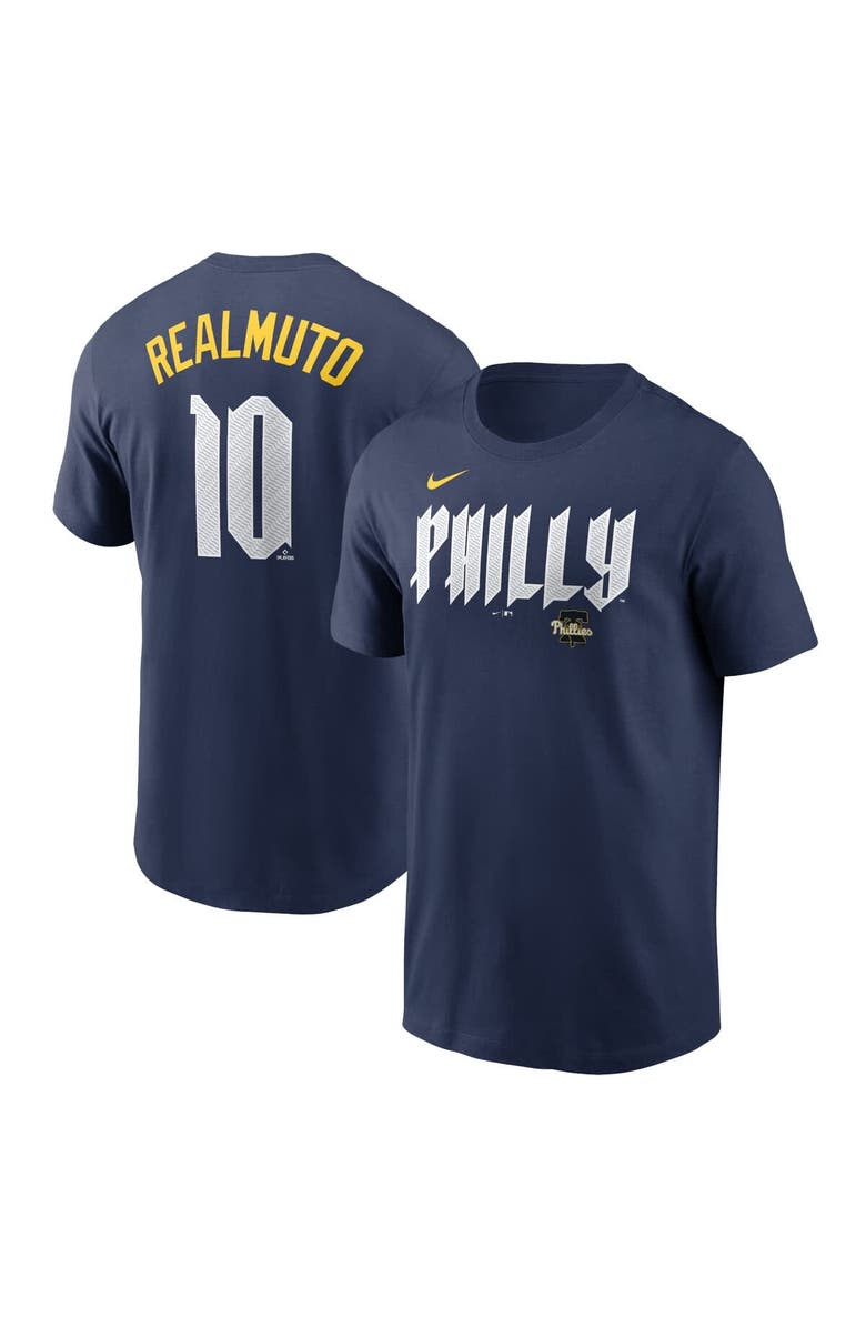 Nike Men's Nike J.T. Realmuto Navy Philadelphia Phillies 2024 City Connect Fuse Player Name & Number T-Shirt, Main, color, Navy