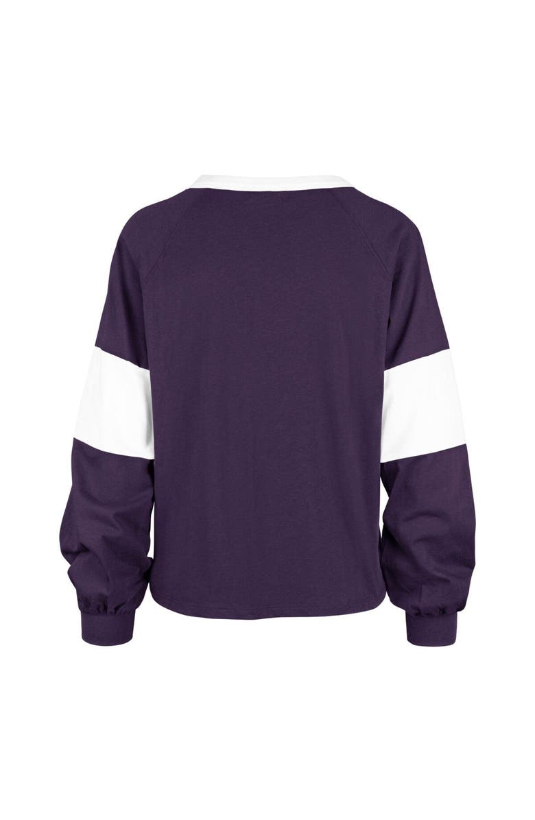 '47 Women's '47  Purple LSU Tigers Upside Rhea Raglan Long Sleeve T-Shirt, Alternate, color, 