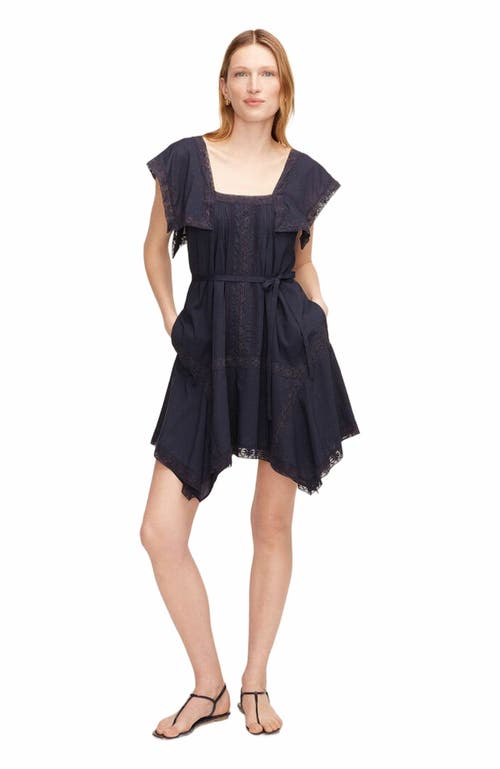 Rebecca Taylor Lace Insert Dress In Black