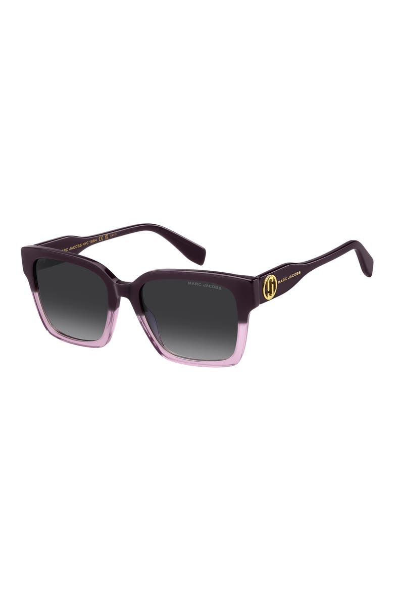 53mm Gradient Square Sunglasses, Alternate, color, PURPLE