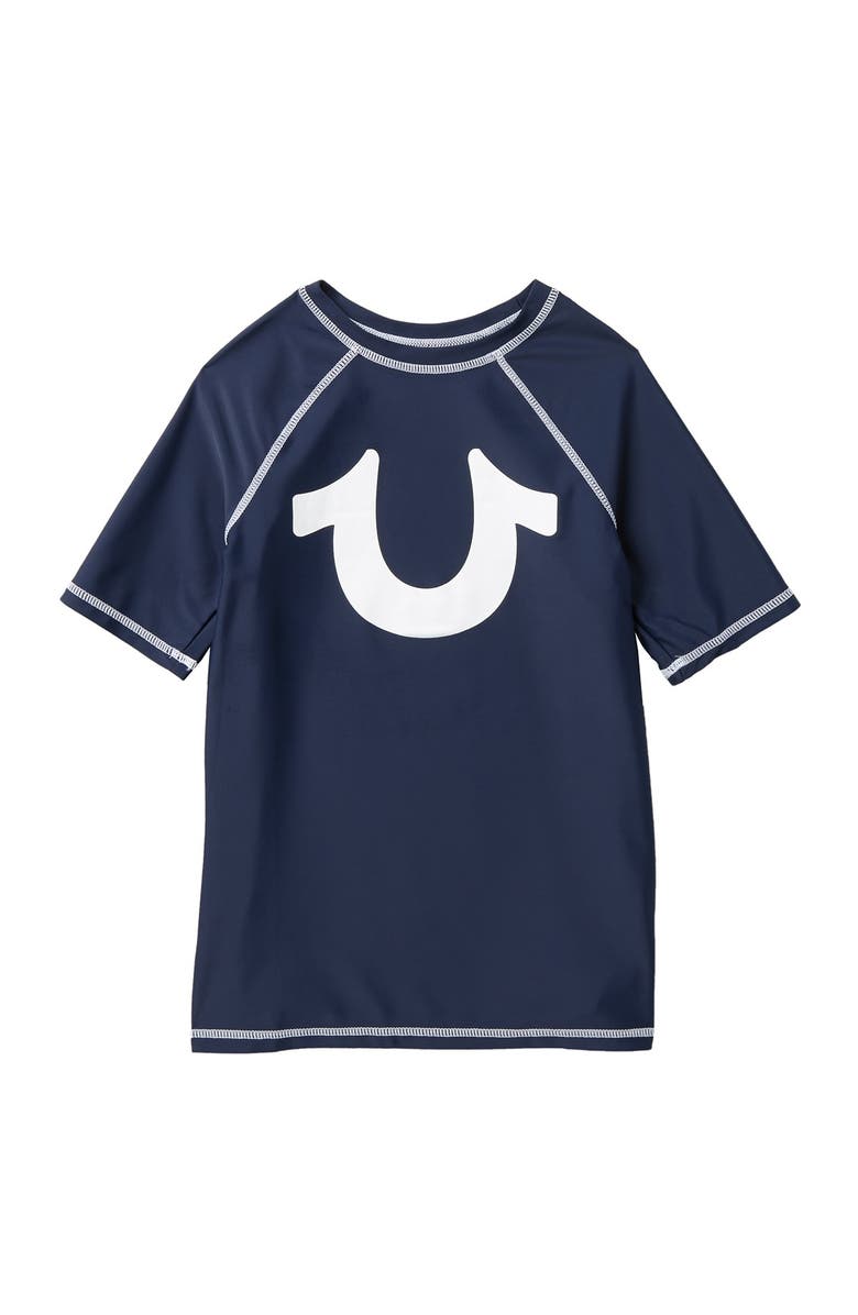 True Religion Brand Jeans Horseshoe Rashgaurd, Main, color, 