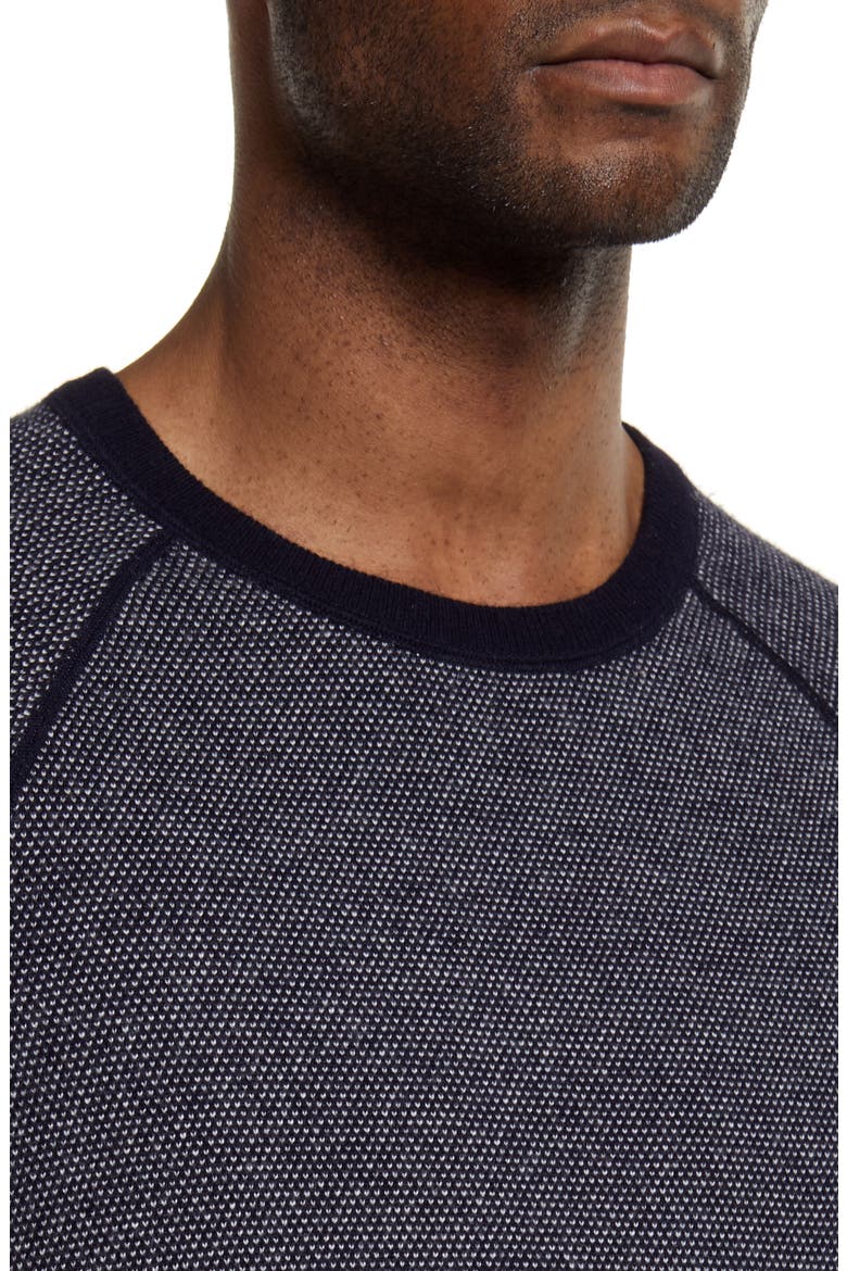 Birdseye Wool & Cashmere Sweater, Alternate, color, COASTAL/ PEARLDNU