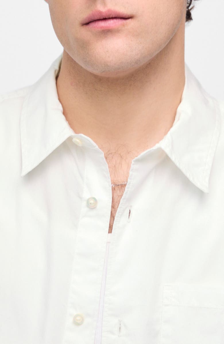 Madewell Straight Hem Button-Up Shirt, Alternate, color, White