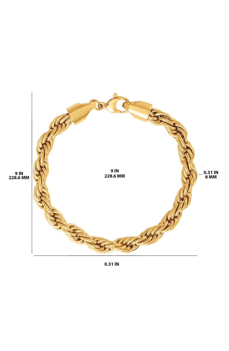 Lucky Brand Gold-Tone Rope Chain Bracelet, Alternate, color, Gold