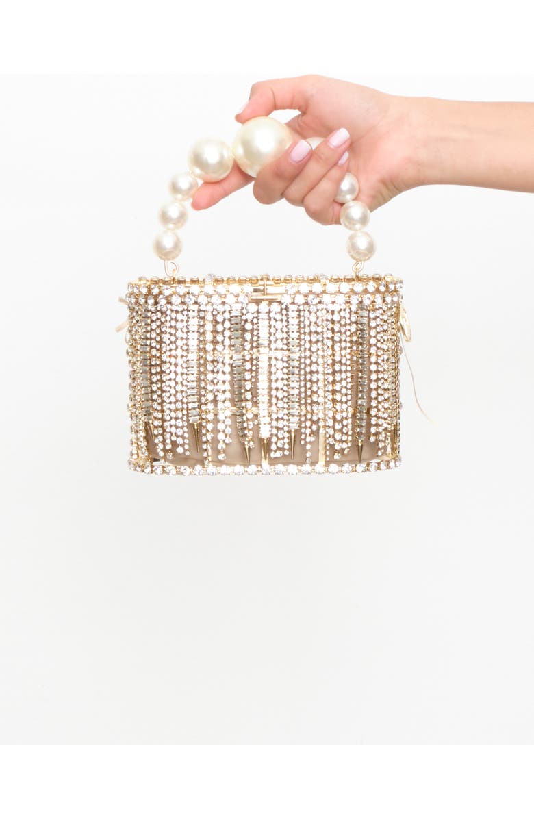 Rosantica Holli Crystal Fringe Top Handle Bag, Alternate, color,