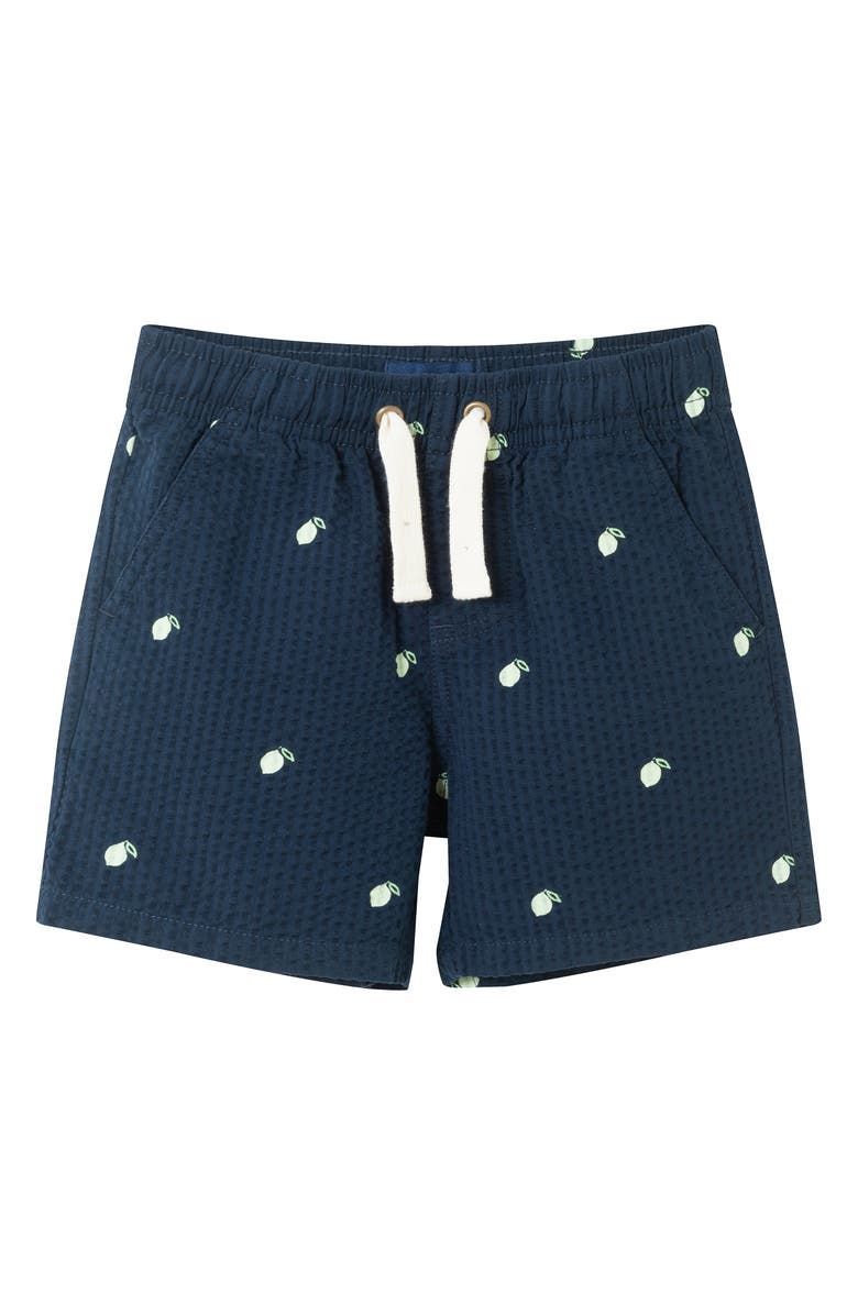 Andy & Evan Kids' Seersucker Lime Button Front Shirt & Shorts Set, Alternate, color, 