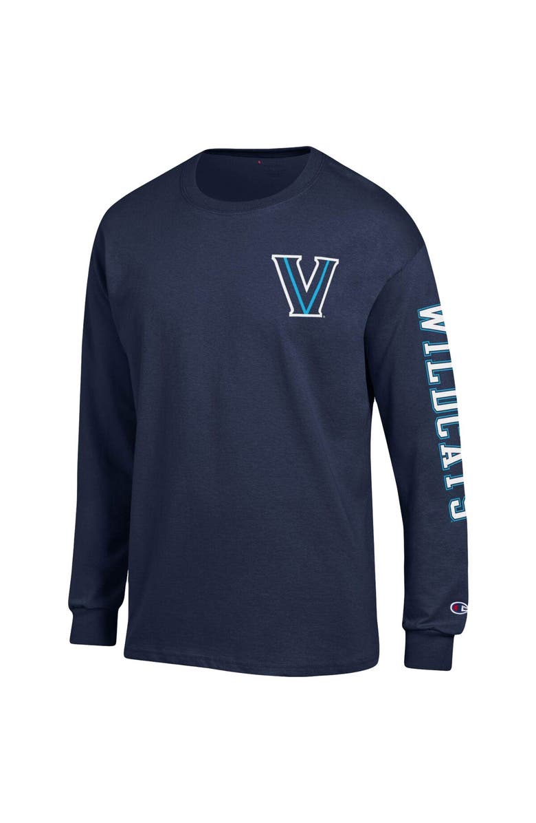 Champion Men's Champion Navy Villanova Wildcats Team Stack Long Sleeve T-Shirt, Alternate, color, 