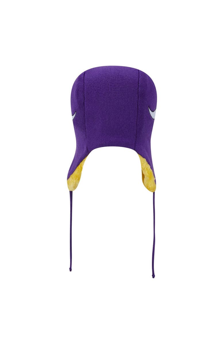 New Era Men's New Era Purple Minnesota Vikings Helmet Head Trapper Knit Hat, Alternate, color, Purple