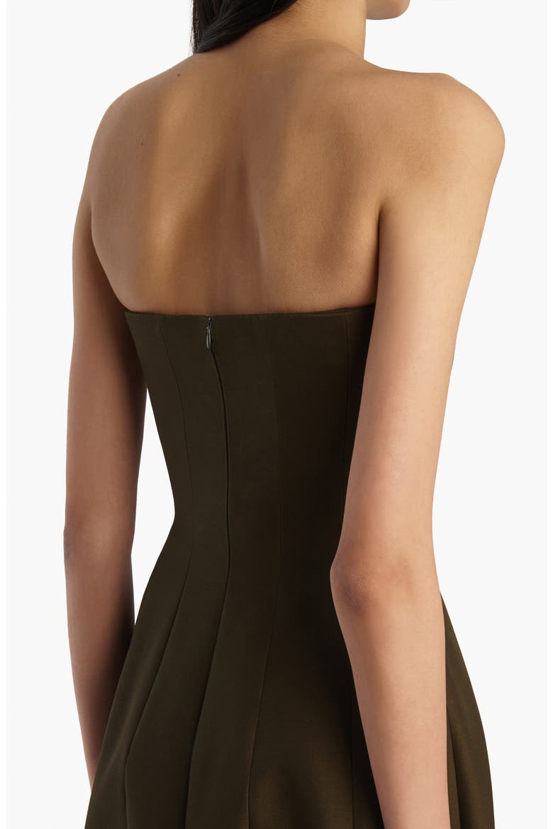 Stela Strapless Dress, Alternate, color, DARK OLIVE