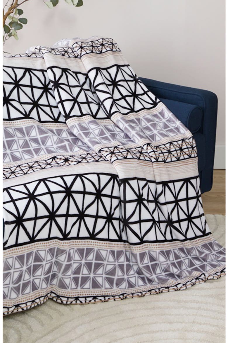 Brexton Micro Fleece Throw Blanket, Alternate, color, STARS AND MOON