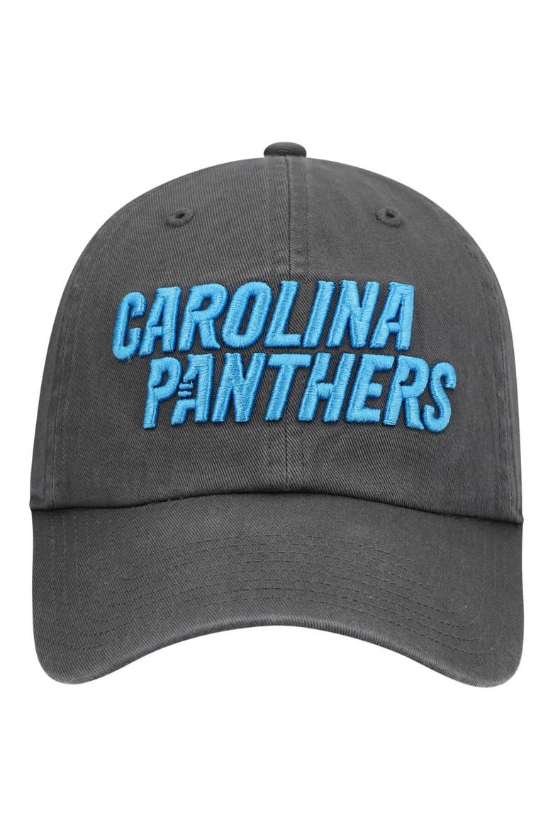 Men's '47 Charcoal Carolina Panthers Clean Up Script Adjustable Hat, Alternate, color, Charcoal