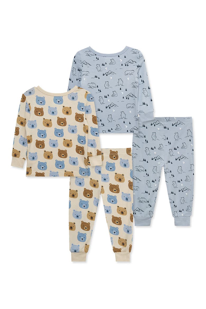 Kids' Bear 4-Piece Pajamas, Alternate, color, MULTI