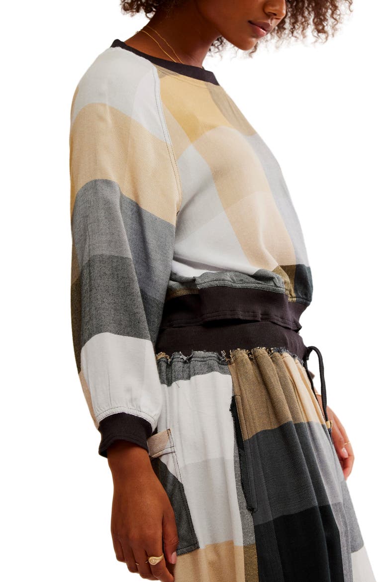 Sugar Cookie Flannel Pajama Sweatshirt, Alternate, color, NEUTRAL COMBO