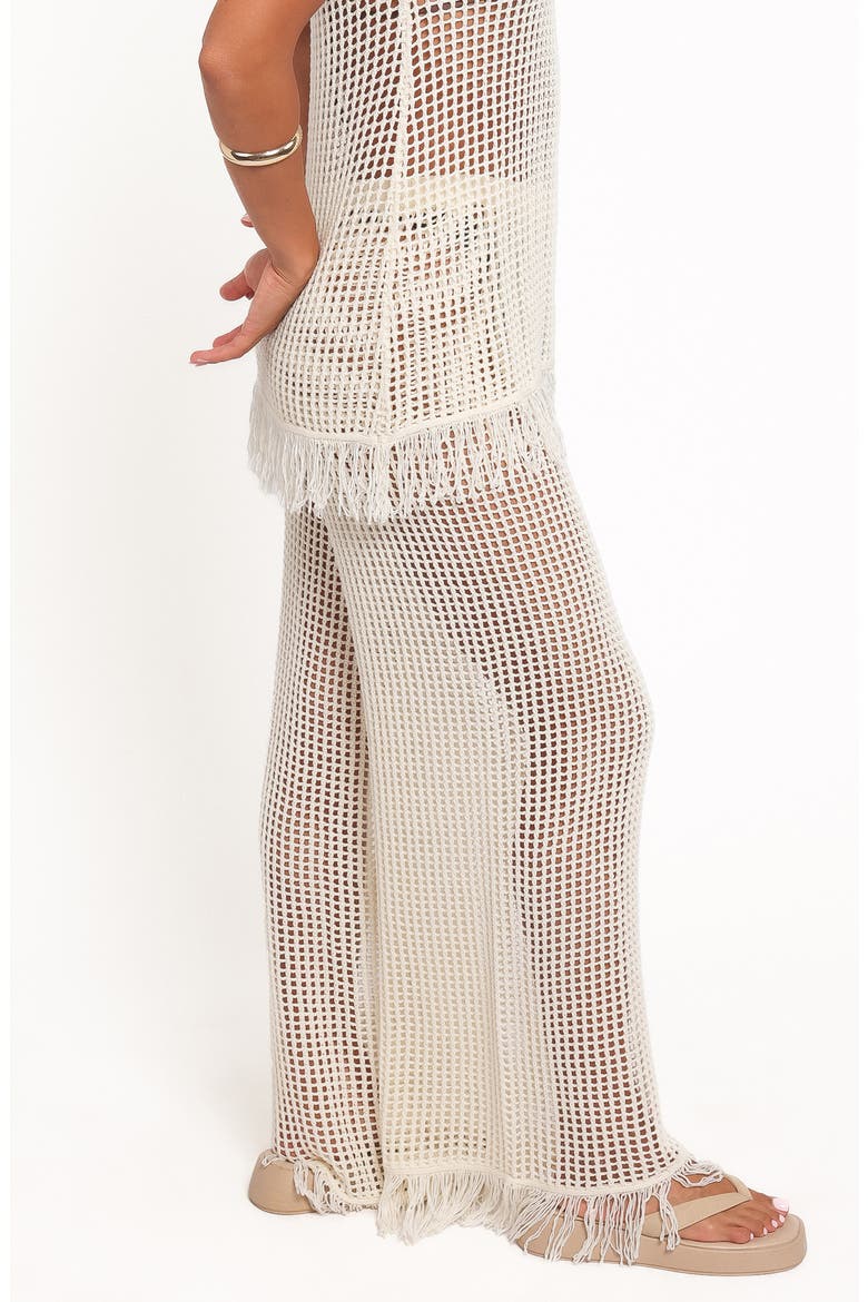 Lorna Open Stitch Wide Leg Pants, Alternate, color, OFF WHITE