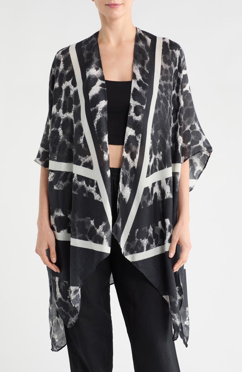 Vince Camuto Chevron Leopard Topper, Main, color, Grey/ Black