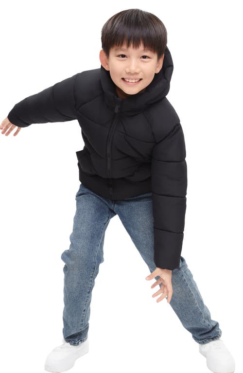 Rokka&rolla Kids' Shield Puffer Jacket In Black