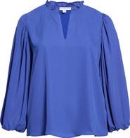 SUGARLIPS Ruffle Neck Long Sleeve Top