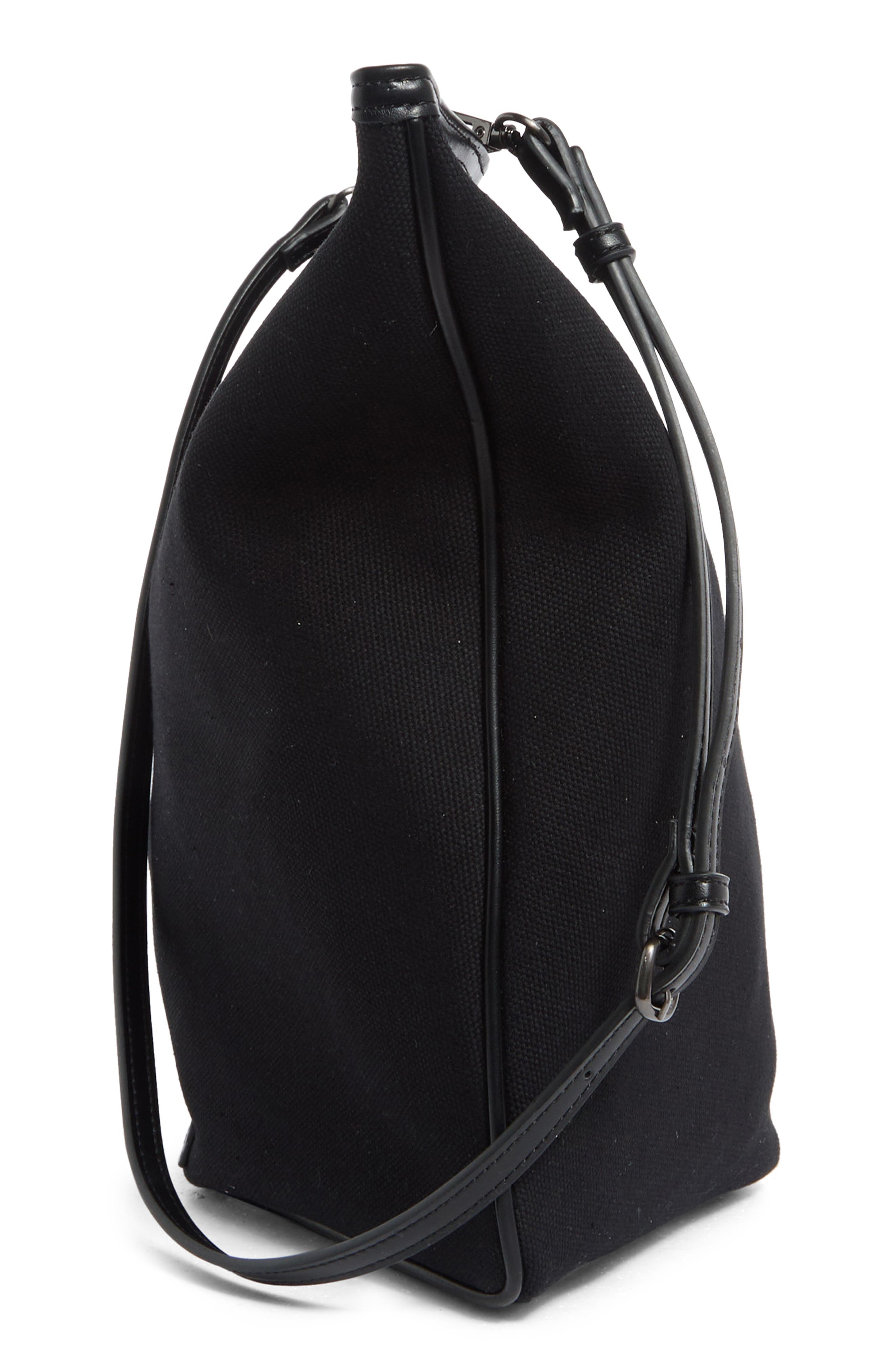 BCBG Canvas Water Repellent Tote Bag with Pouch, Alternate, color, Black