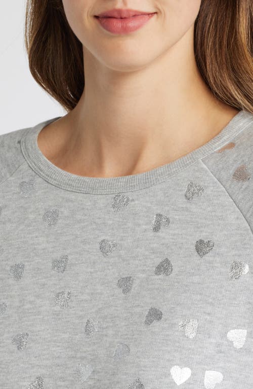 Shop Caslon ® Heart Foil Print Graphic Sweatshirt