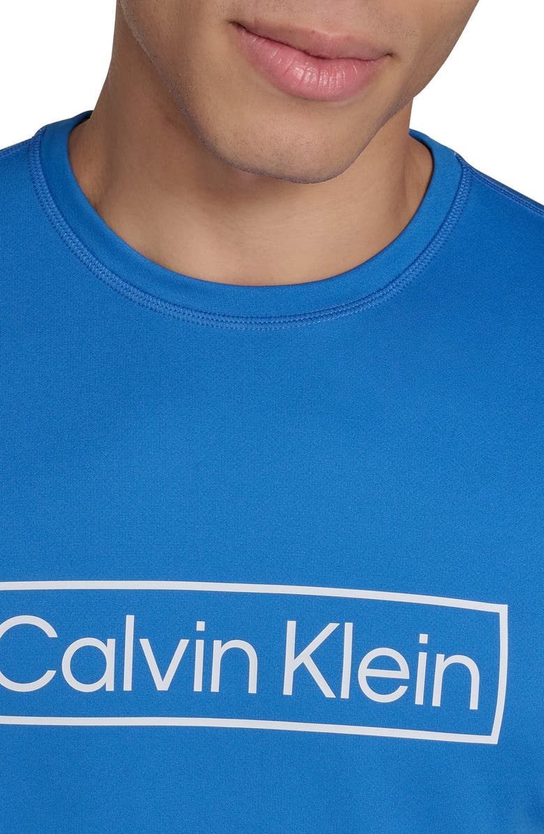 Calvin Klein Block Logo UPF 40+ Rashguard, Alternate, color, Blue