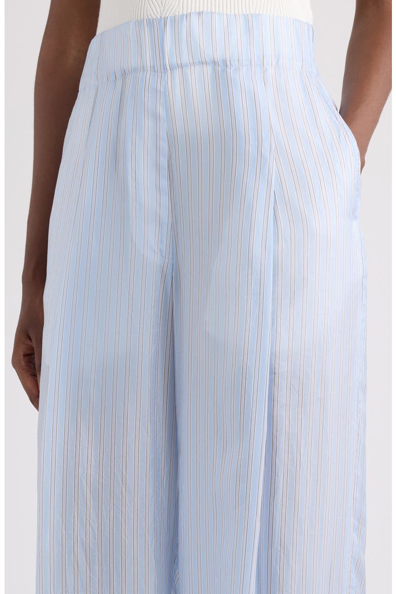 Pila Super Compact Stripe Supima® Cotton Poplin Wide Leg Pants, Alternate, color, LIGHT BLUE