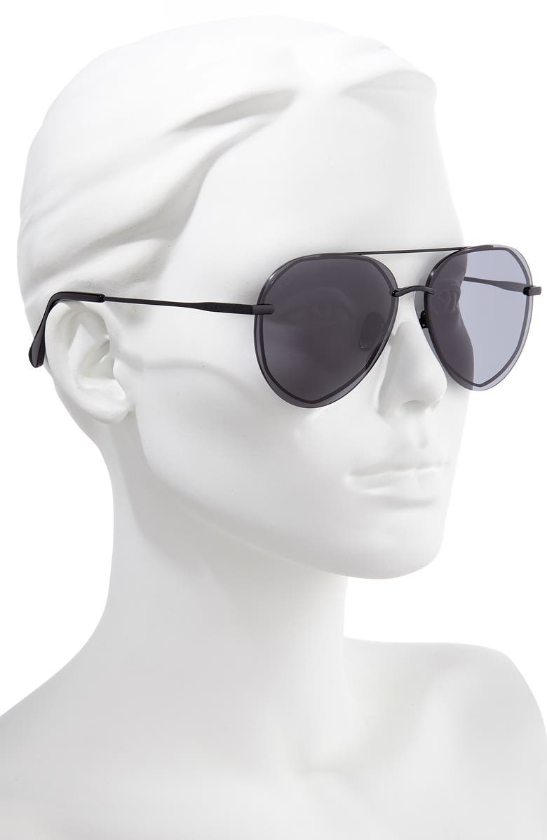 DIFF Lenox 61mm Round Flat Front Aviator Sunglasses, Alternate, color,