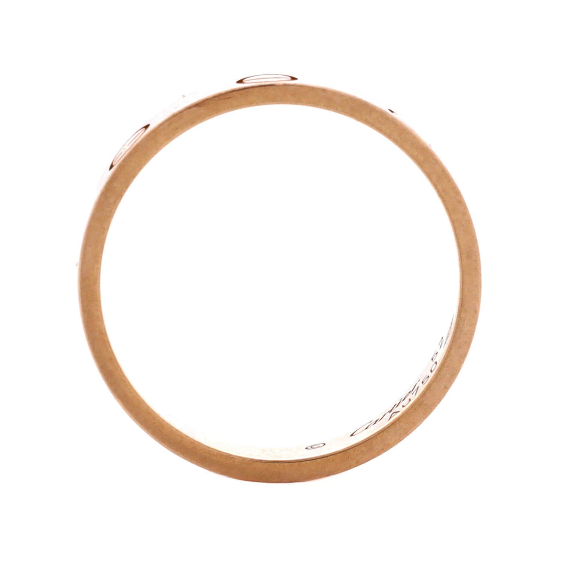 Love Wedding Band Ring 18K Rose Gold, Alternate, color, Metallic Gold