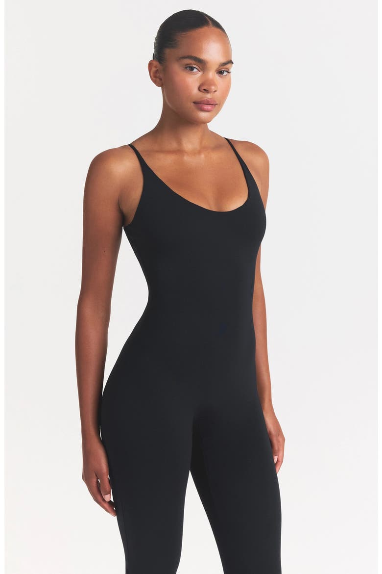 Smooth Layers Capri Bodysuit, Alternate, color, OBSIDIAN