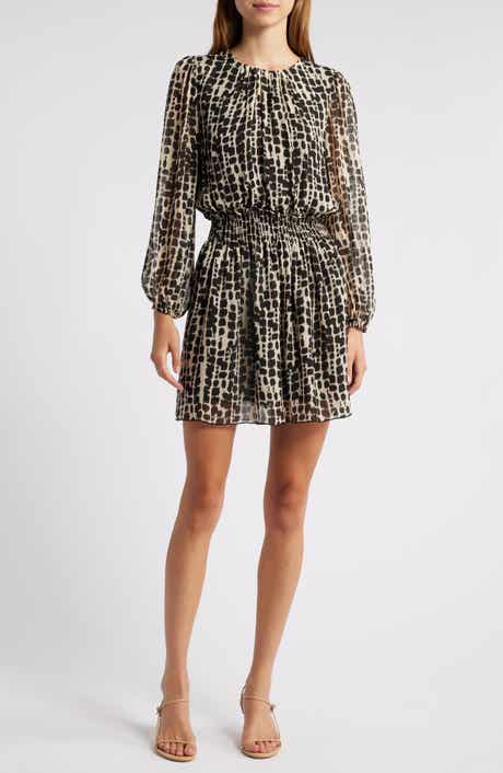 Rails Lanie Shibori Print Long Sleeve Minidress