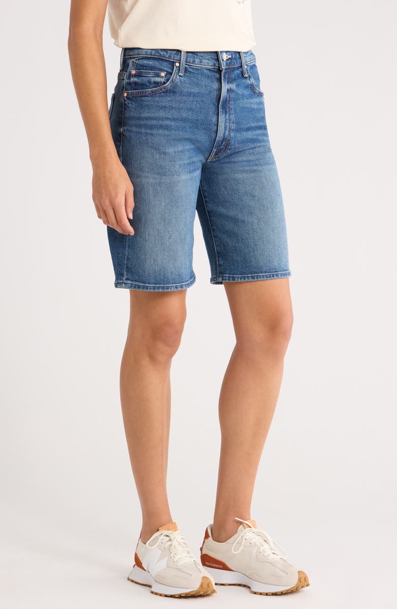 MOTHER The Undercover Denim Bermuda Shorts, Alternate, color, Where The Sun Dont Shine