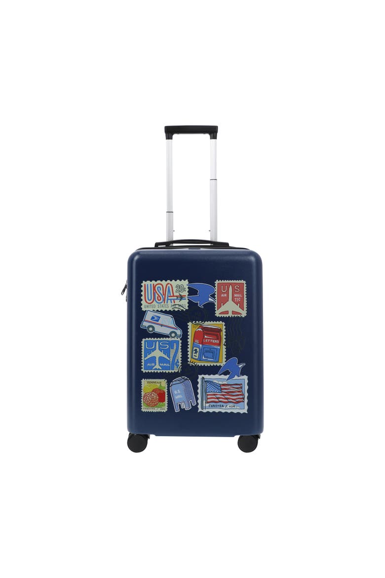 USPS 22.5" CARRY-ON LUGGAGE, Alternate, color, BLUE