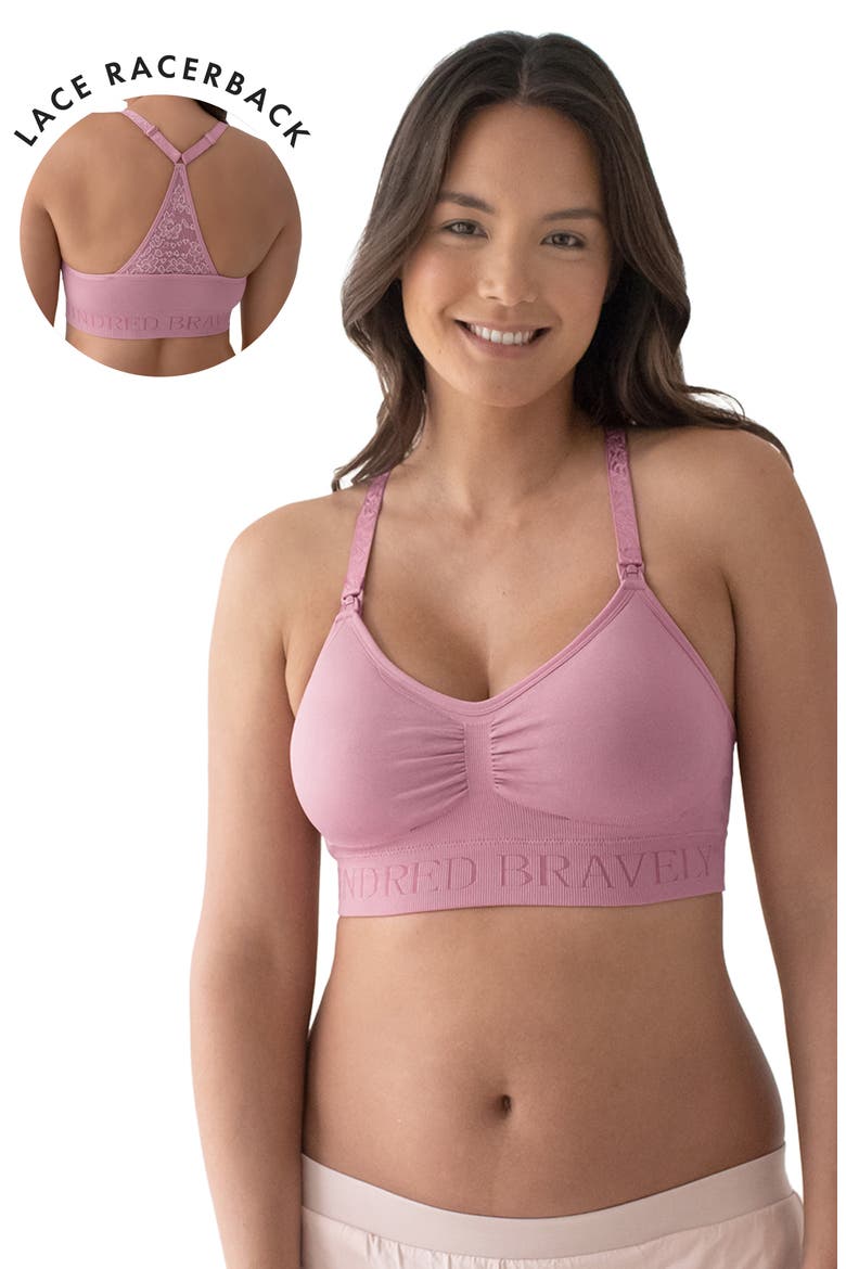 Simply Sublime Lace Racerback Nursing Bralette, Alternate, color, ROSE