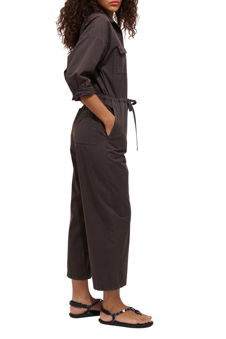 Ricard Long Sleeve Cotton Jumpsuit, Alternate, color, SHADOW