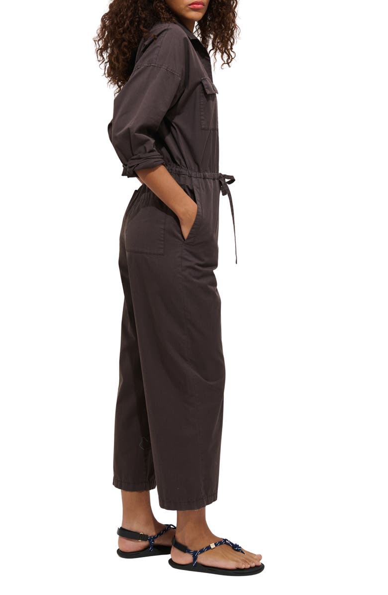 Alex Mill Ricard Long Sleeve Cotton Jumpsuit, Alternate, color, Shadow