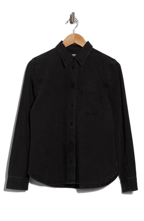 Madewell Denim Button-up Shirt In Black