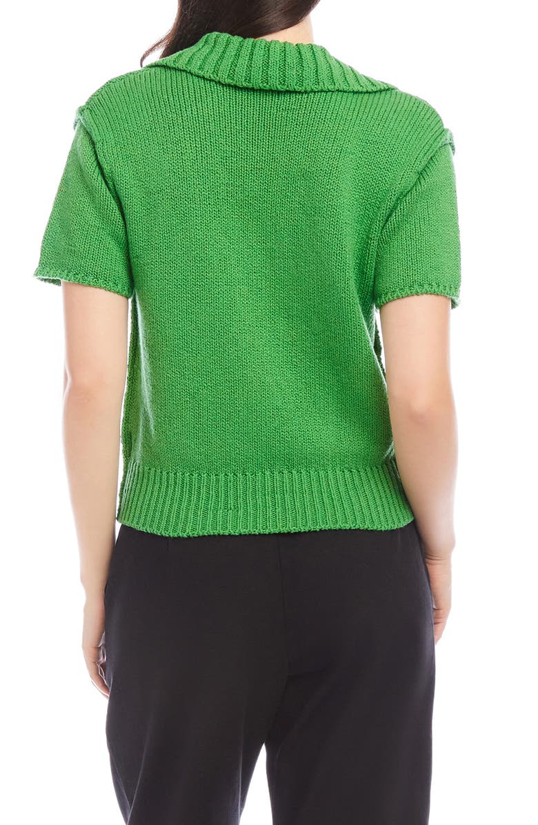 FIFTEEN TWENTY Evie Cotton Johnny Collar Polo, Alternate, color, Green