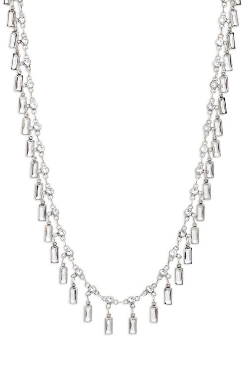 Child Of Wild Night Sky Cubic Zirconia Necklace In Silver