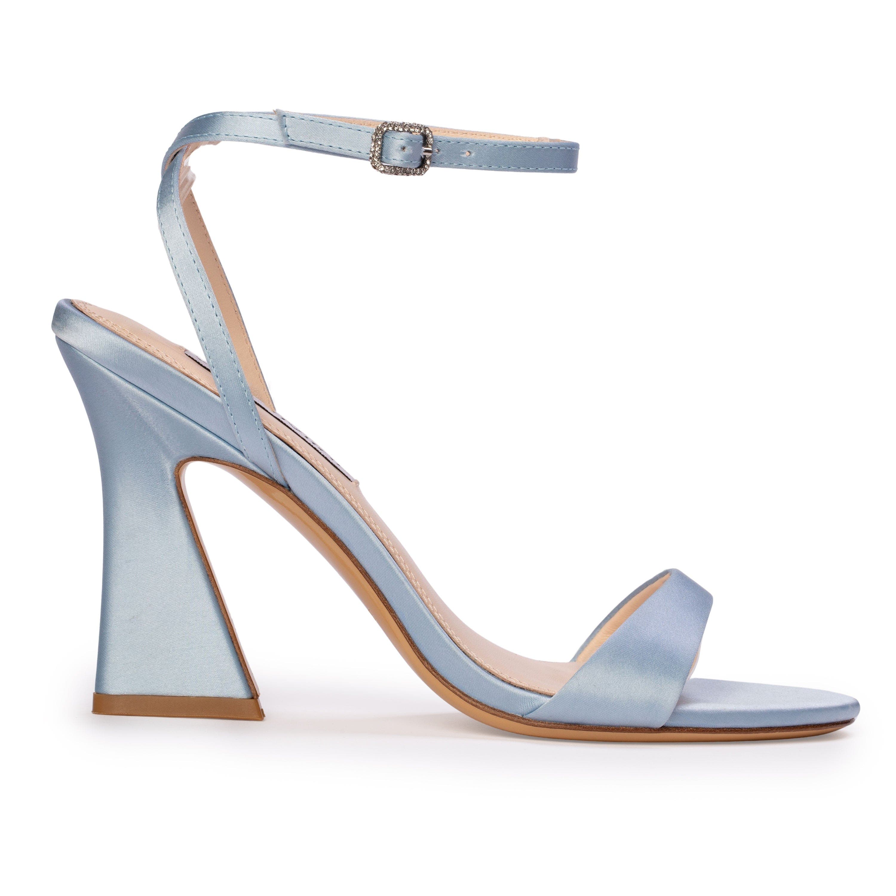 Muse Sandal, Main, color, Blue Satin