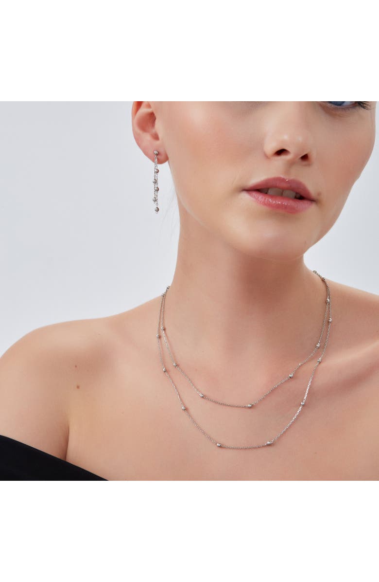 Spero London Dorica Sterling Silver Multi Bead Drop Earring, Alternate, color, Rose Gold