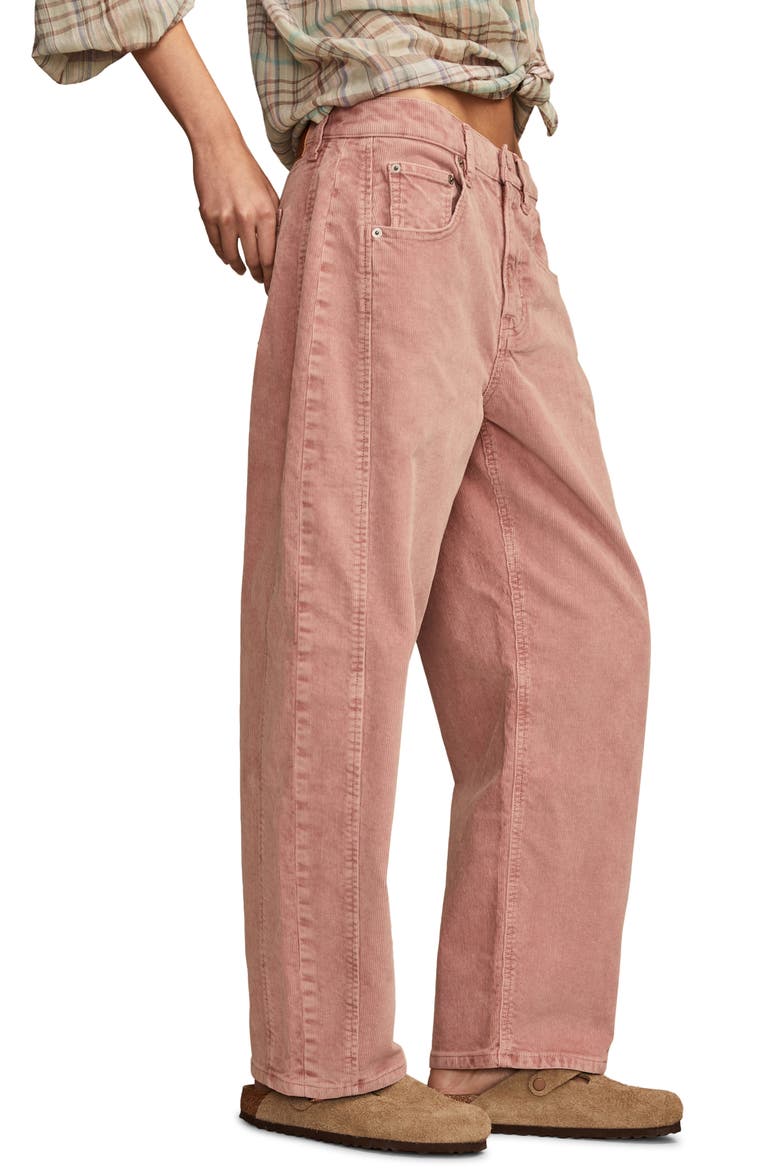 Corduroy Barrel Leg Pants, Alternate, color, PINK PLEASE WASH