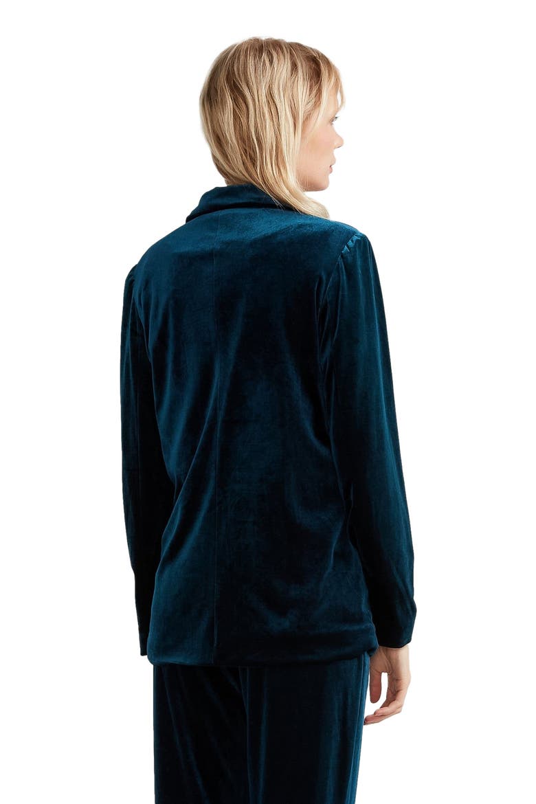 Eternity Velvet Blazer, Alternate, color, Royal Blue