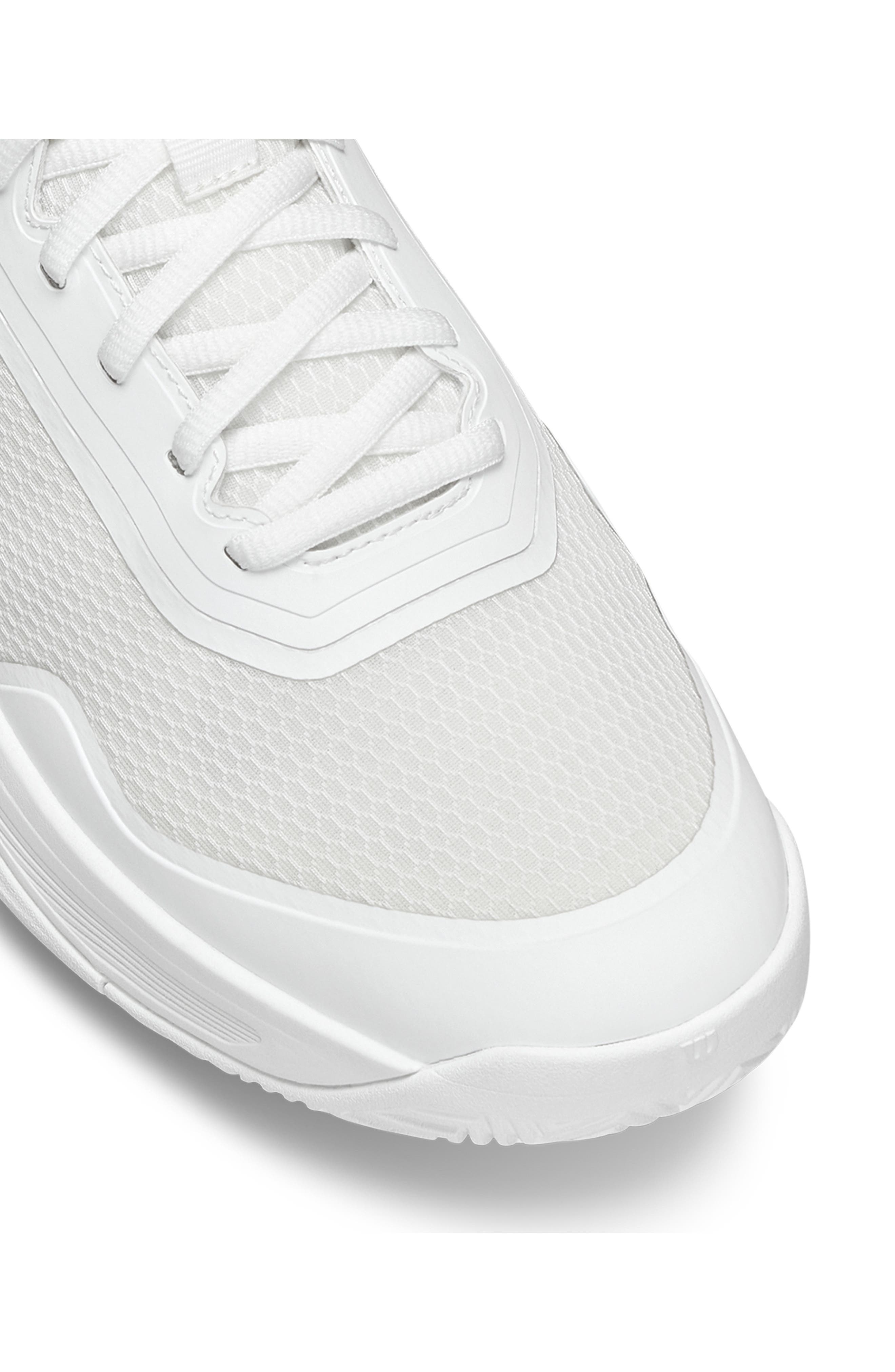 CourtGlide Tennis Sneaker, Alternate, color, WHITE / WHITE / SILVER
