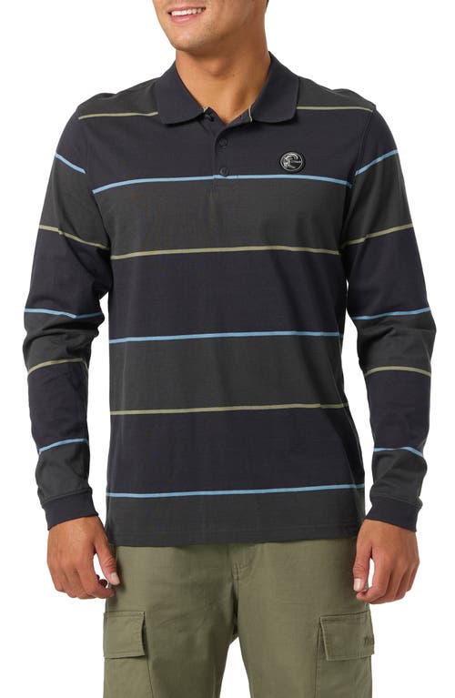 O'neill Cassidy Stripe Long Sleeve Polo In Multi