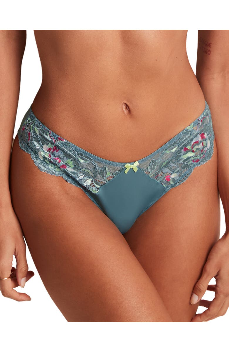 Adore Me Chelsi Brazilian Panties, Main, color, Floral Blue