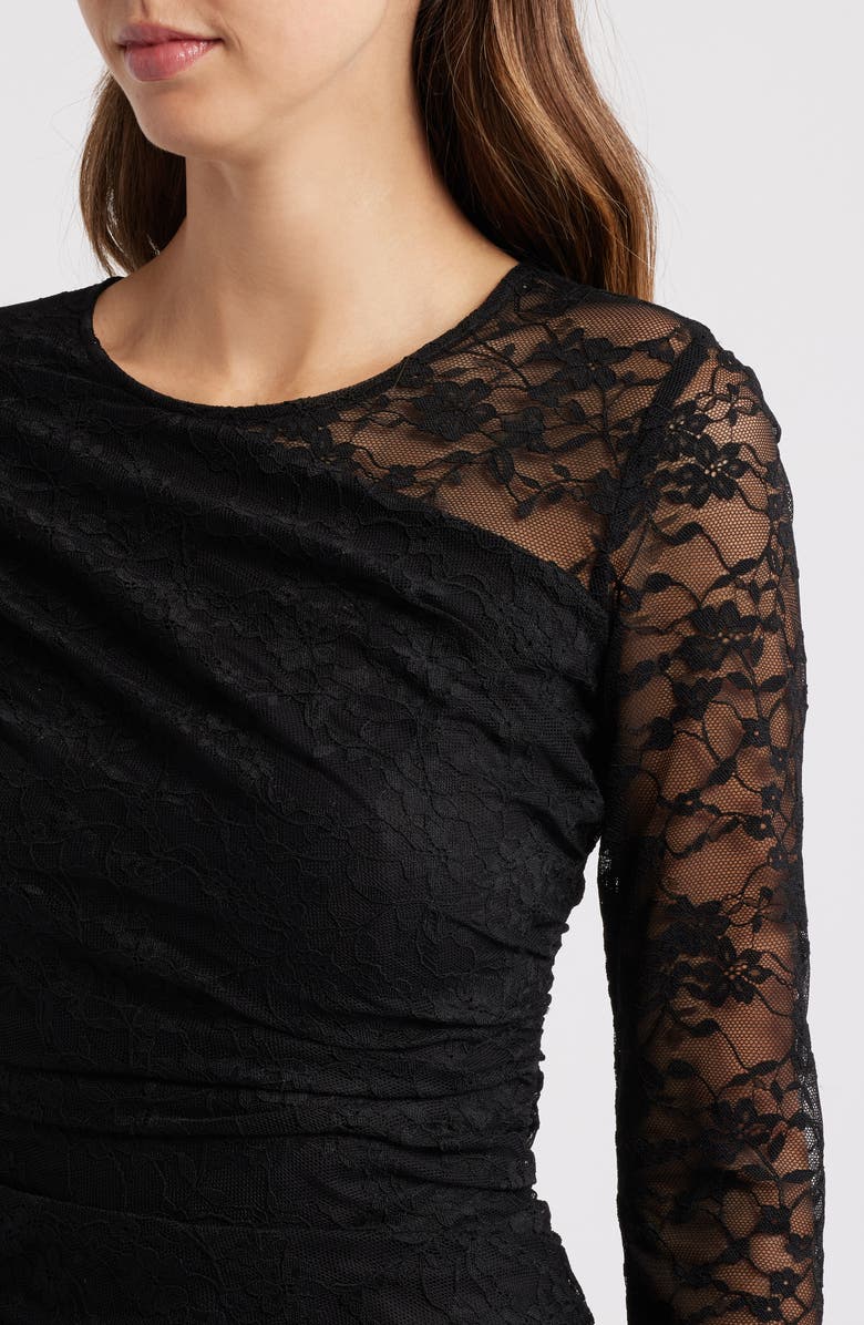 Vince Camuto Long Sleeve Lace Body-Con Dress, Alternate, color, 